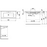 Раковина LAUFEN LIVING 98,5х48х10 см 8.1443.7.000.104.1