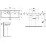 Раковина подвесная двойная LAUFEN PALACE 130x48 8.1070.8.000.104.1